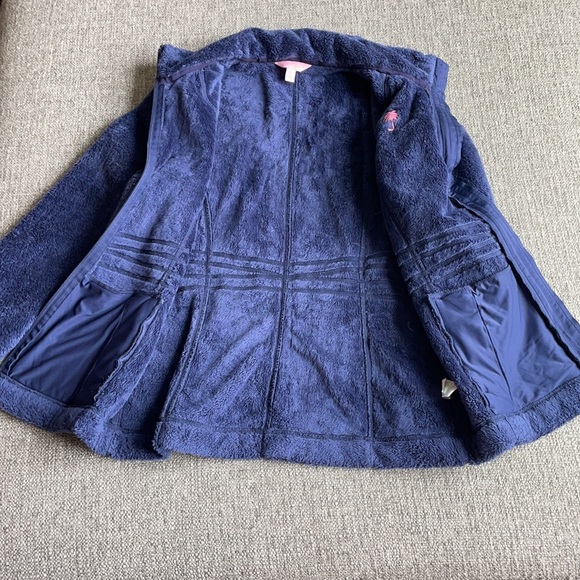 EUC Lilly Pulitzer Navy Fleece Jacket, S - Picture 3 of 7